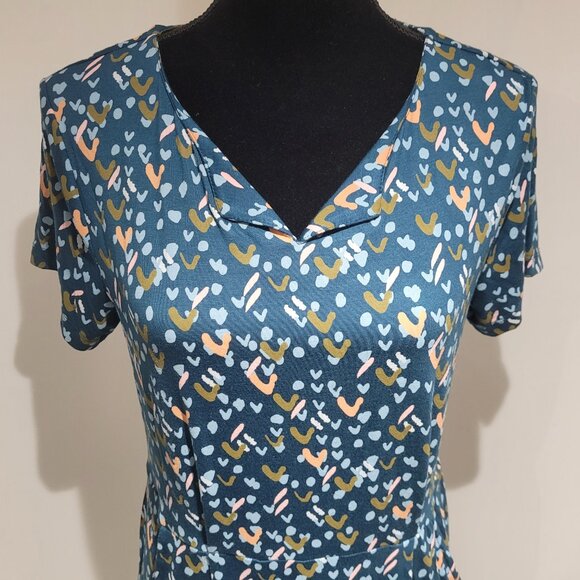 White Stuff Women's Short Sleeve Alice Jersey Midi Dress Size 12 Blue Casual NEW - Picture 4 of 11